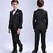 6 Piezas Niños Traje Negro Niños Cumpleaños Graduación Esmoquin Formal Blazer Camisa...