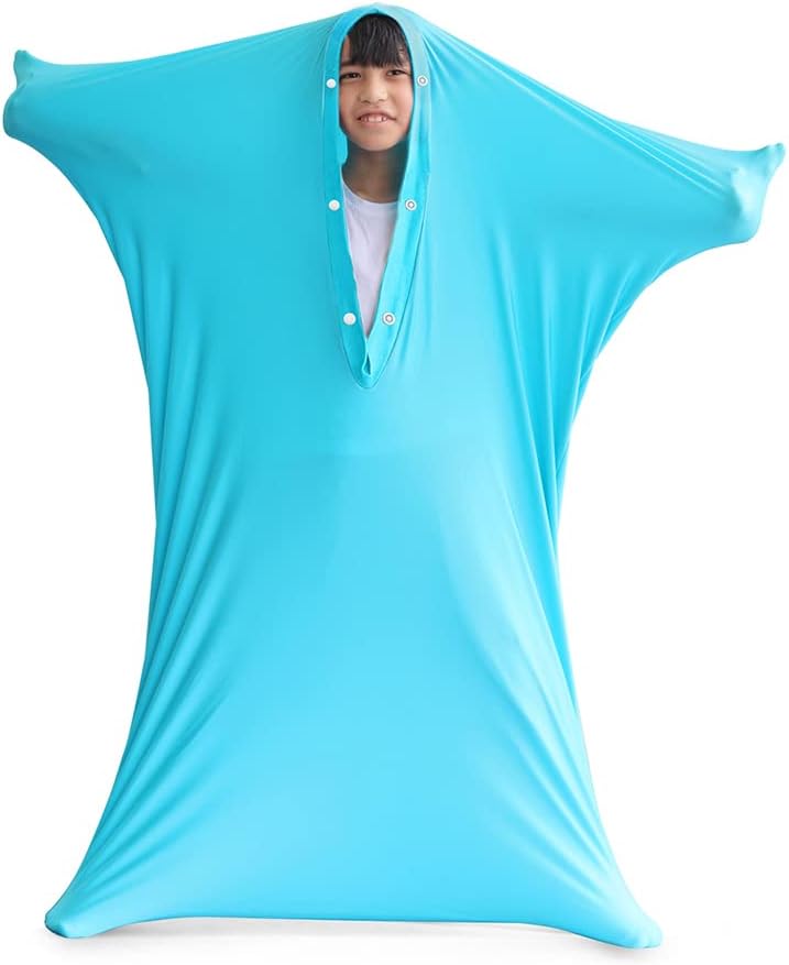Sensory Body Sock (Small, 40"L x 27"W) - Stretchy Sensory Sox for 3-5 Years Old Kids with SPD, Autism, ADHD - Deep Pressure Sensory Sack for Self-Calming and Relaxing