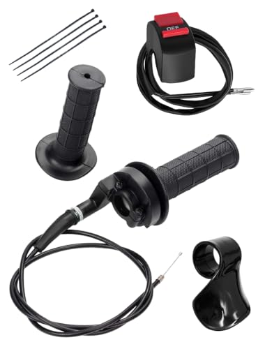 Auto-Moto Handle Bar Throttle Grips Grip +Throttle...
