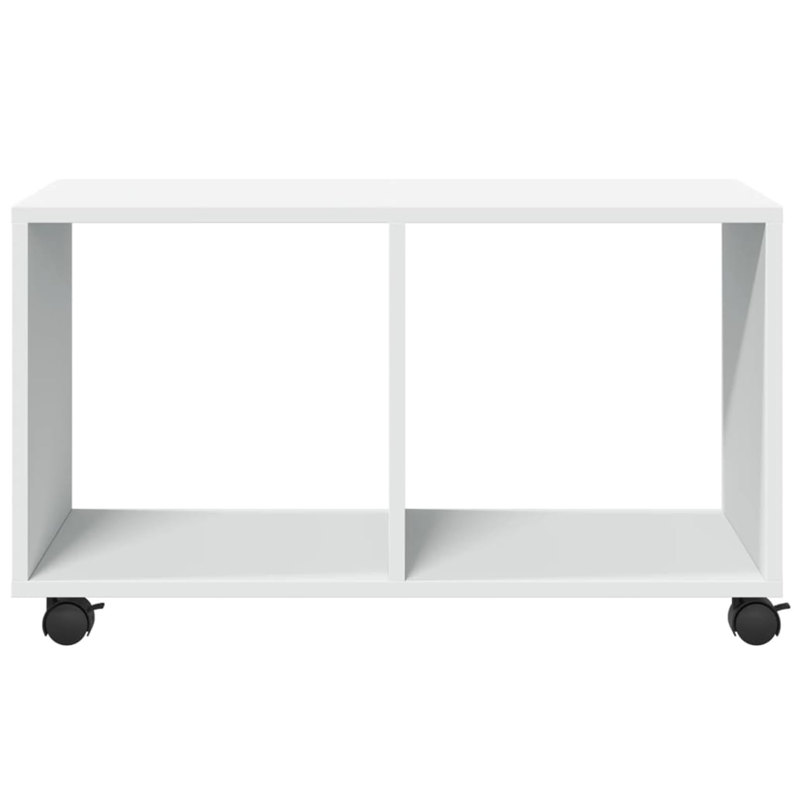 Gecheer Mobiletto con Ruote, mobiletto Bianco 72x33x42,5 cm in truciolato, mobiletto Multifunzionale con Freno per Ufficio, Soggiorno, Cucina e Camera da Letto