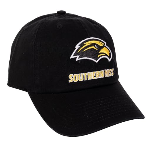 Desert Cactus University of Southern Mississippi Baseball Hat USM Miss Golden Eagles Brimmed Embroidered Cap Adjustable Cloth Strap Adult (Style A)