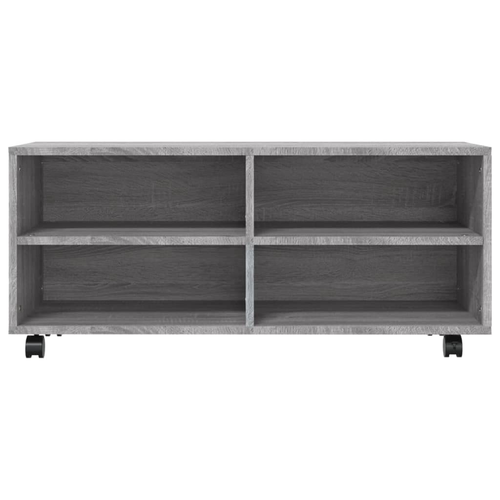 815259 Mobile TV con Ruote Grigio Sonoma 90x35x35cm Legno Multistrato Testata in Legno,Testata Letto Matrimoniale Muebles Dormitorio Spalliera Letto Testiere per Letto Matrimoniale