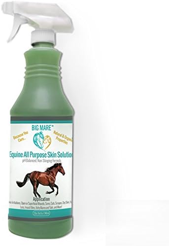 Big Mare All Purpose Horse Skin & Wound Care | Clinically Approved Formula | First Aid: for Girth Itch, Crud, Itchy Manes & Tails & Hair Loss | 32oz Bottle Veterinarian Approved & Recommended