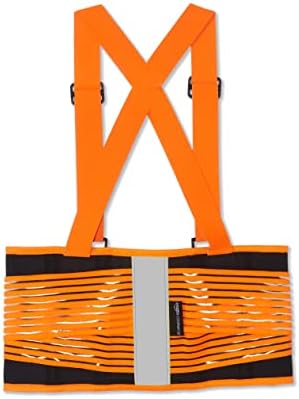 Amazon Basics Adjustable Work back support belt, L, Orange