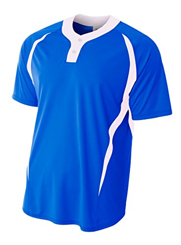 A4 NB4229-ROW 2-Button Color Block Henley Sportswear, Medium