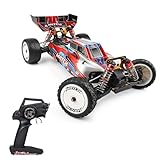 lvifloae Voiture R/C Xks 104001, Buggy électrique 4wd, échelle 1 à 10, Course à Grande Vitesse, Buggy Tout Terrain, Voiture Drift Rouge (3 Batteries)