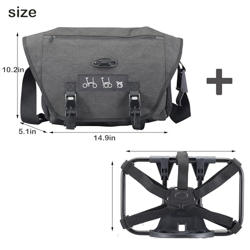 CREATOR Bolsa frontal de bicicleta com moldura frontal removível para bicicleta Brompton, capa de ch