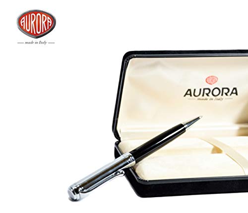 Bolígrafo Aurora 03102 Talentum con elegante tapa cromada negra 2