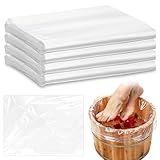 ForraFun 200 Pcs Disposable Foot Bath Liners Bulk for Ionic Detox Tub Individual Hygienic Plastic Non Toxic Pedicure Spa Foot Basin Tub Liners, 26 x 22 Inches