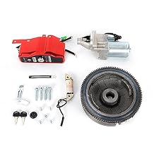 Electric Starter Motor Kit Fits for Honda GX390 13HP GX340 11HP Engine Flywheel Starter Charge Ignition Coil Switch, Electric Start Kit Flywheel Switch Ignition Kit