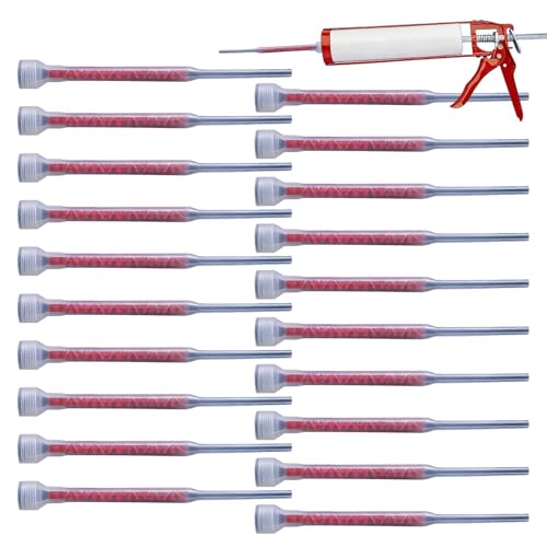 Punta per cartuccia adesiva per ugelli miscelatori - Cartuccia di colla da 20, punta per ugello miscelatore per adesivo epossidico per la riparazione di crepe nel calcestruzzo Struttura