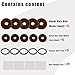 10 Pcs Hair Bun Maker - Donut Bun Maker for Hair(5 medium and 5 small),Ballet Bun for Women and Kids with Elastic Hair Ties, Hair Pins(Light Brown)