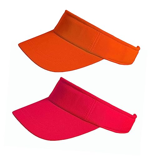 Holibanna Summer Cap Adjustable Brim Sports Visor Hat for Men Women Sun Protection for Outdoor Use Orange