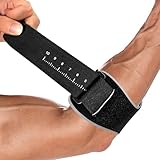 Wepai Ellenbogenbandage für Damen und Herren,Epicondylitis Spange für Rechts und Links für Tennis, Golf, Padel,Bandage zur Schmerzlinderung beim Epicondylitis und, Schwarz