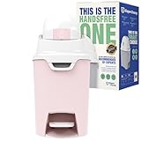 DIAPER CHAMP - Geruchsloser Windeleimer - HANDSFREE standard - Normale Müllbeutel - Pedaleimer - Hellrosa