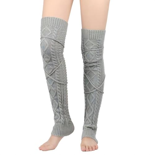 Image of Leg Warmers,Knitted Crochet Boot Socks Warm Thigh High socks for Womens Girls