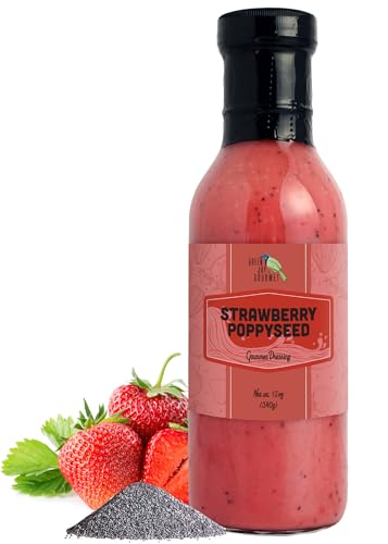Green Jay Gourmet Strawberry Poppyseed Salad Dressing – Sweet & Fruity with a Hint of Tang –...