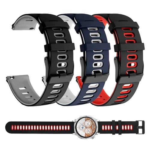 Riybyds Correa de Silicona de 22mm para Reloj 3 (45mm) y Reloj 46mm – Pulsera de Repuesto Deportiva Impermeable, Suave y Ligera – Opción en 10 Colores para Hombres y Mujeres