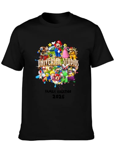 2026 Super Game Movies Mario Galaxy T-Shirt for Men Women Kids Classic Game Movies Mario Graphic Tee Soft Cotton Casual Shirt Gamer Gift Tee
