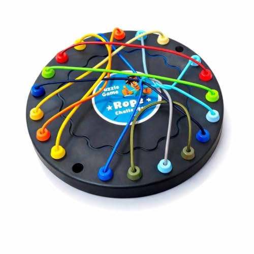 Image of Awestuffs Rope Untangling Puzzle Game Challenge for Kids & Adults | Develops Fine Motor Skills & Cognitive Learning | Educational Strategy Toy for Family, Travel & Party Fun