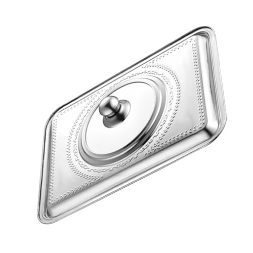 CONGARTENO Protector Salpicaduras de Aceite para Olla Rectangular de Acero Inoxidable Tapa Visible con Asa Grande para Cocina y Restaurante Retiene Vapor y Mantiene Alimentos Calientes