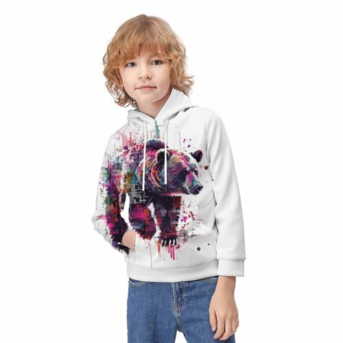 Pull à capuche pour garçons et filles sweat manches longues 9-11 ans - 3