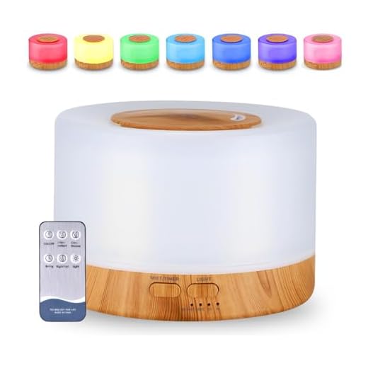 Difusor Aromático E Umidificador De Ar Ultrassônico Elétrico 500ml Portátil Controle Remoto LEDs Com 7 Cores Desligamento Automático Alternantes Para Quarto Casa Escritório Premium GAXMARK