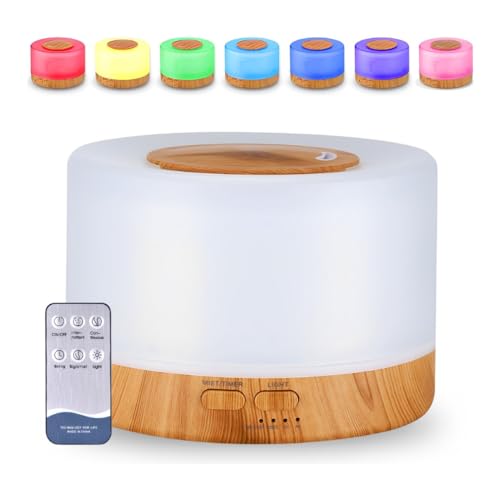 Difusor Aromático E Umidificador De Ar Ultrassônico Elétrico 500m...