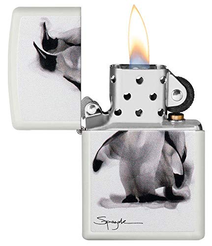 Zippo 49092 – Spazuk Pinguin - White Matte – Sturmfeuerzeug, nachfüllbar, in hochwertiger Geschenkbox – Bild 3