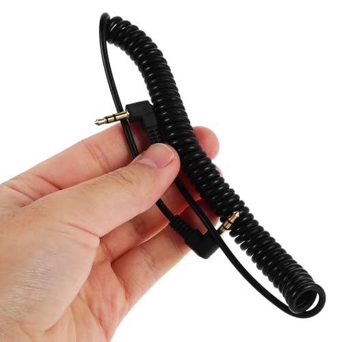 Cable de audio con conectores ángulo OSOLADY espiral para tabletas y altavoces 3