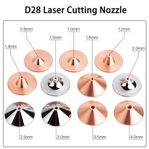 Buse de découpe laser pour atelier de métallerie buse double couche D28 H15