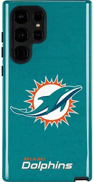 Skinit Pro Phone Case Compatible with Galaxy S22 Ultra - Officially Licensed NFL Miami Dolphins Camo Design