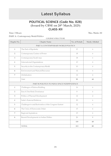 Image of Oswaal CBSE 15 Sample Question Papers Class 12 Political Science for 2026 Board Exam (As per CBSE Sample Question Paper issued on 30 July 2025), recommended by 2025 CBSE Toppers