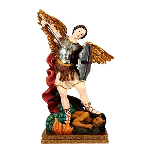 Statue Saint Michel Archange 40 cm DRW grand ange protecteur religieux