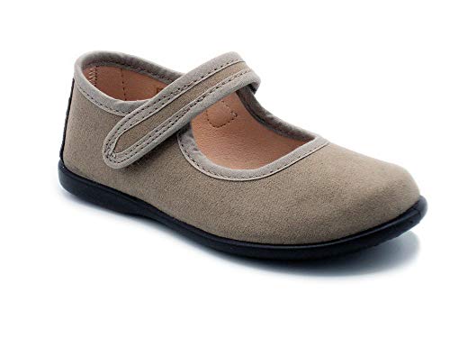 Conguitos Madrid, Zapatos Planos Mary Jane para Niñas, Fango, 34 EU