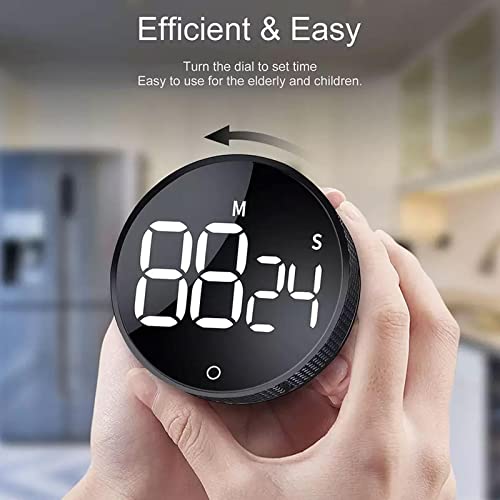 Digital Timer, Visual Rotary Timer With Led Digital Display Magnetic Countdown, Volume Adjustablefor Classroom Cooking Fitness Baking Studying Teaching(Silver) #TOP1