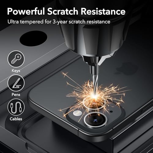 Image of Premium Camera Lens Protector Compatible For iPhone 13 Mini (Silver) Camera Lens Protector - 9H Tempered Glass, Military-Grade Anti-Scratch, Case-Friendly, Easy Install Frame