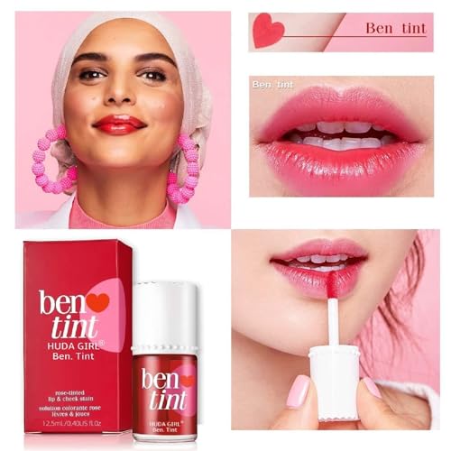 Mr. Huda Korean Style Liquid Lip and Cheek Tint with Watermelon, Strawberry, Tomato Extracts - Rose Fragrance, Nourishing & Long-lasting. Smudge & Waterproof Cheeks Blusher for... - Image 7