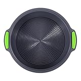 FACAIIO Runde Silikon-Kuchenform, 25,4 cm, antihaftbeschichtet, zum Backen von Käsekuchen, Schokoladenmousse, 2er-Pack, Küchen-Backwerkzeug mit einfacher Entnahme, hitzebeständig, Grün