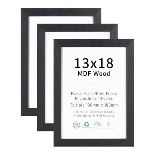 ATOBART 10x15 Braun Bilderrahmen,4x6 zoll MDF Holz Fotorahmen mit Acrylglas zum Tischdisplay&Aufhängen,3er Set