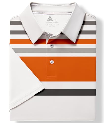 Mens Polo Shirts Short Sleeve Printed Quick‑Dry Golf Tops - image 4