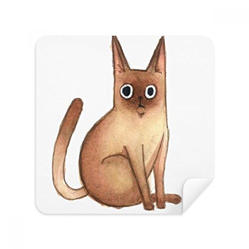 Tissu suède de nettoyage pour lunettes et écrans tactiles motif aquarelle chat