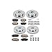 Power Stop Brake Kit For 2.5L 2006-2012 Toyota Rav 4 [With 2 Row Seat] | 2013-2018 Rav4 [With 275mm Front Rotors] Front and Rear Stock Replacement Brake Pads and Rotors Autospecialty KOE4100