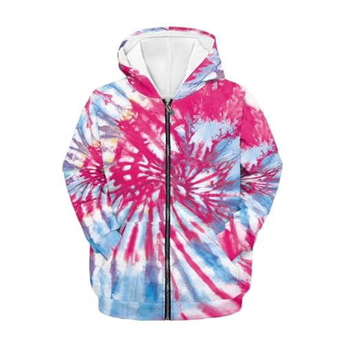 Hawapod Sweatshirt Pockets Zip Up Hoodie Casual Long Sleeve Loose Outerwear For Boys Girls 6-16 Years