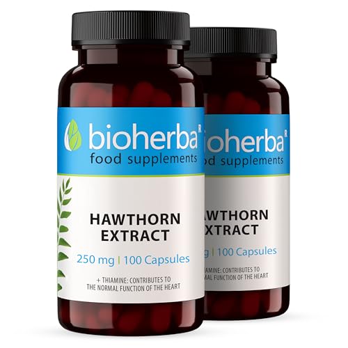 Hawthorn 250 mg 200 Capsules Natural Support for Heart and Circulation from BIOHERBA