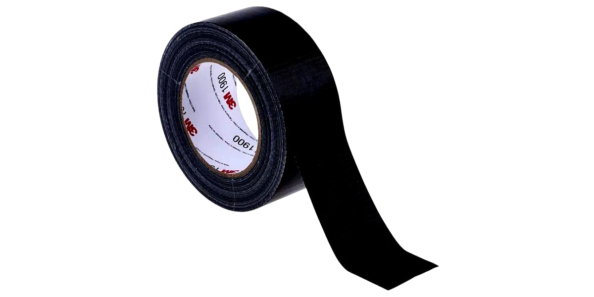 Dpm tapes - 1900 Duct Tape - Nastro Americano Telato Extra Forte per Riparazioni, Fissaggio, Imballaggio, Sigillatura, Emergenze, Tutti gli utilizzi - Per interni ed esterni - 50 mm x 50 m (Nero)