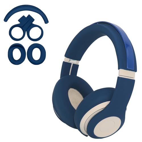 Adhiper Funda de silicona para auriculares Beats Studio Pro, fundas para auriculares Beats Studio Pro, fundas para auriculares Beats Studio Pro, a prueba de sudor y lavable, color azul oscuro