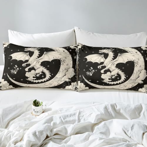 Housse de couette dragon 140x200 parure lit 2 pièces - 8