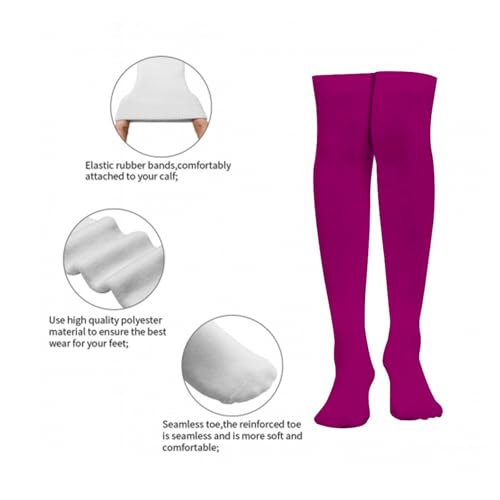 Women's Classic Soft Travel Knee High Stockings Dress Decor Breathable Socks2