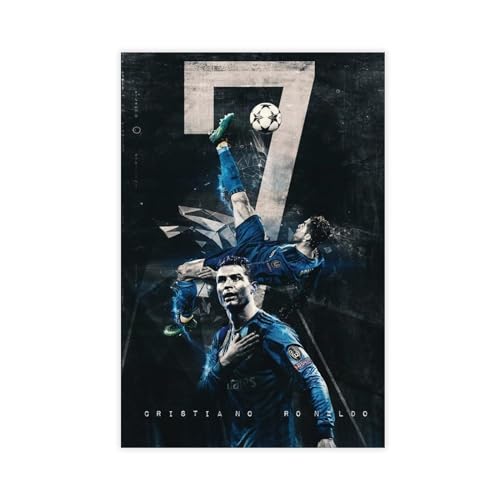 THEGIS Cristiano Ronaldo 6 Poster sur Toile Décoration Chambre Sports Paysage Décoration Salle de Bureau Cadeau Style Sans Cadre 20x30pouces(50x75cm)